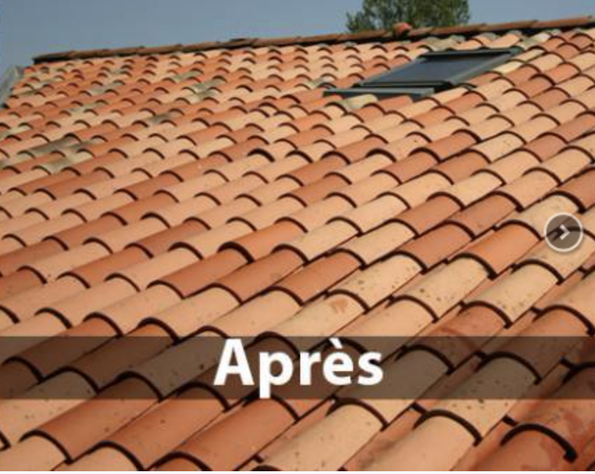 après demoussage toiture